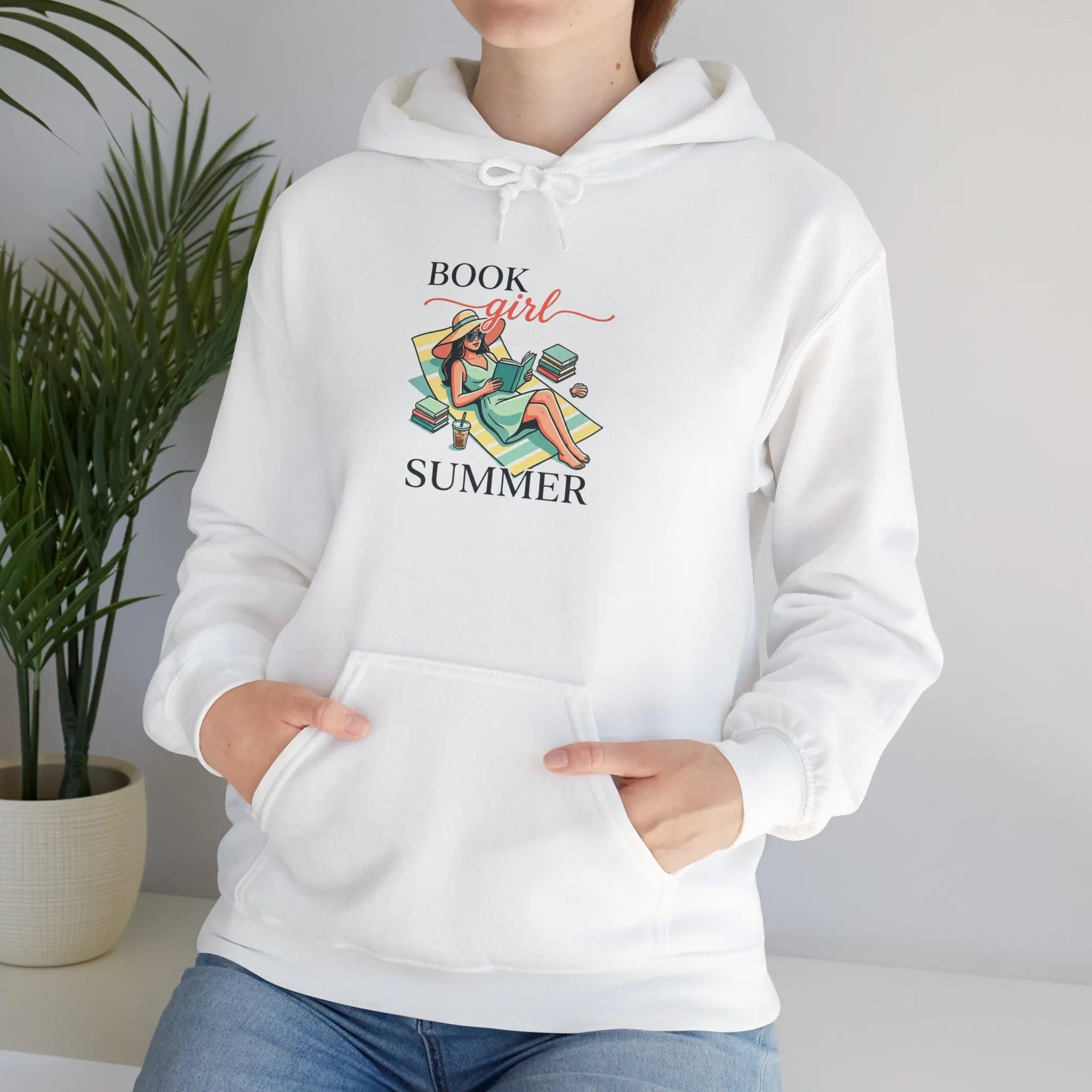 Book Girl Summer Hoodie | BookTok, Reading, Beach Reads, Bookish Summer Aesthetic Printify