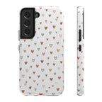 Heart Doodle Shockproof Phone Case — Cute Neutral Tiny Hearts Design Printify