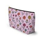 Floral Doodle Accessory Pouch — T‑Bottom Makeup & Travel Organizer Printify