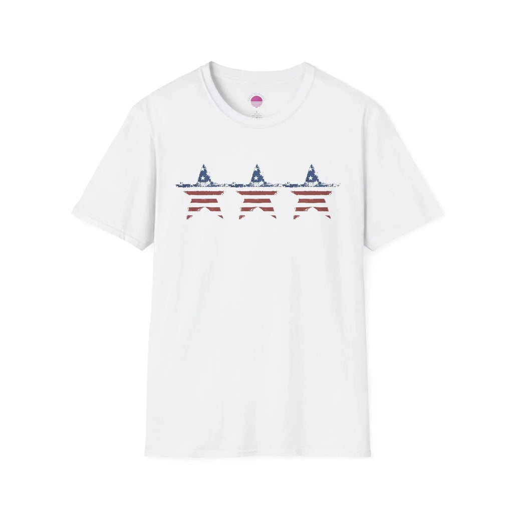 Patriotic Star Stripe T-Shirt — American Flag Stars & Stripes Tee Printify
