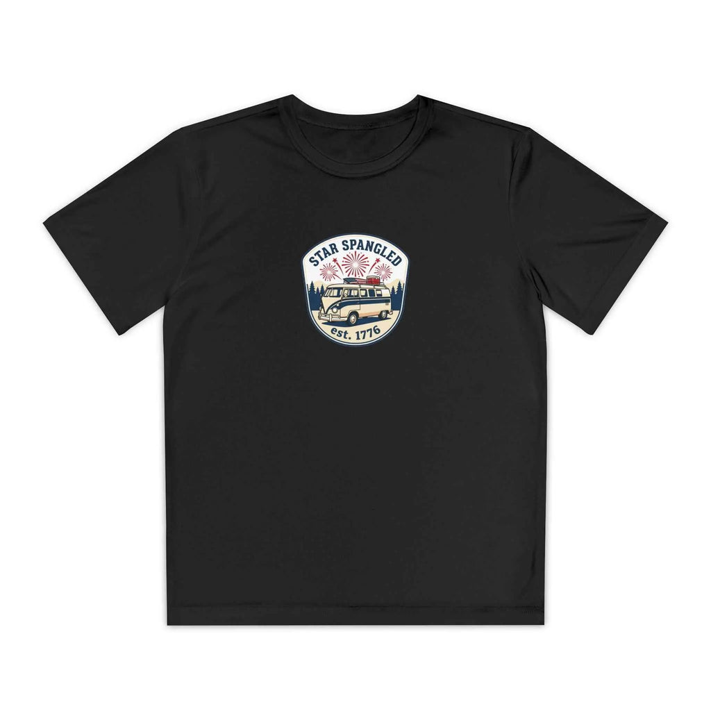 Youth Tee — 'Star Spangled' Classic Camper Graphic