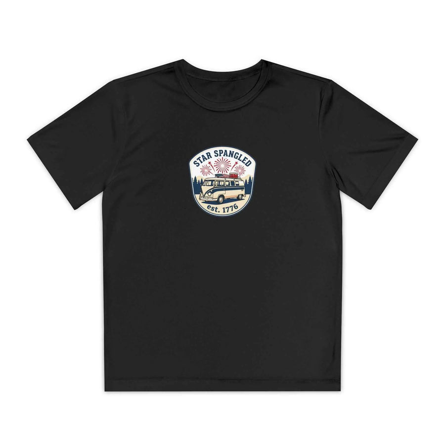 Youth Tee — 'Star Spangled' Classic Camper Graphic