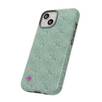 All over print Green pastel whirls iphone case