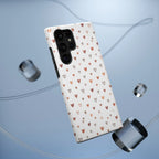Heart Doodle Shockproof Phone Case — Cute Neutral Tiny Hearts Design Printify