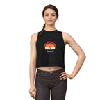 Fourth of July Retro Flag Crop Top — Faith, Freedom & Family Tank Printify