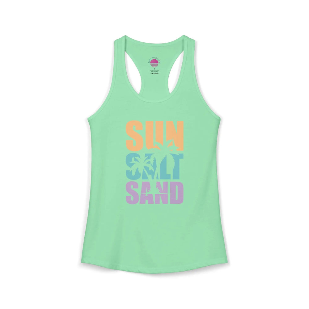 Sun, Salt and Sand Women's Racerback Tank – Summer Beach Tank Top Printify
