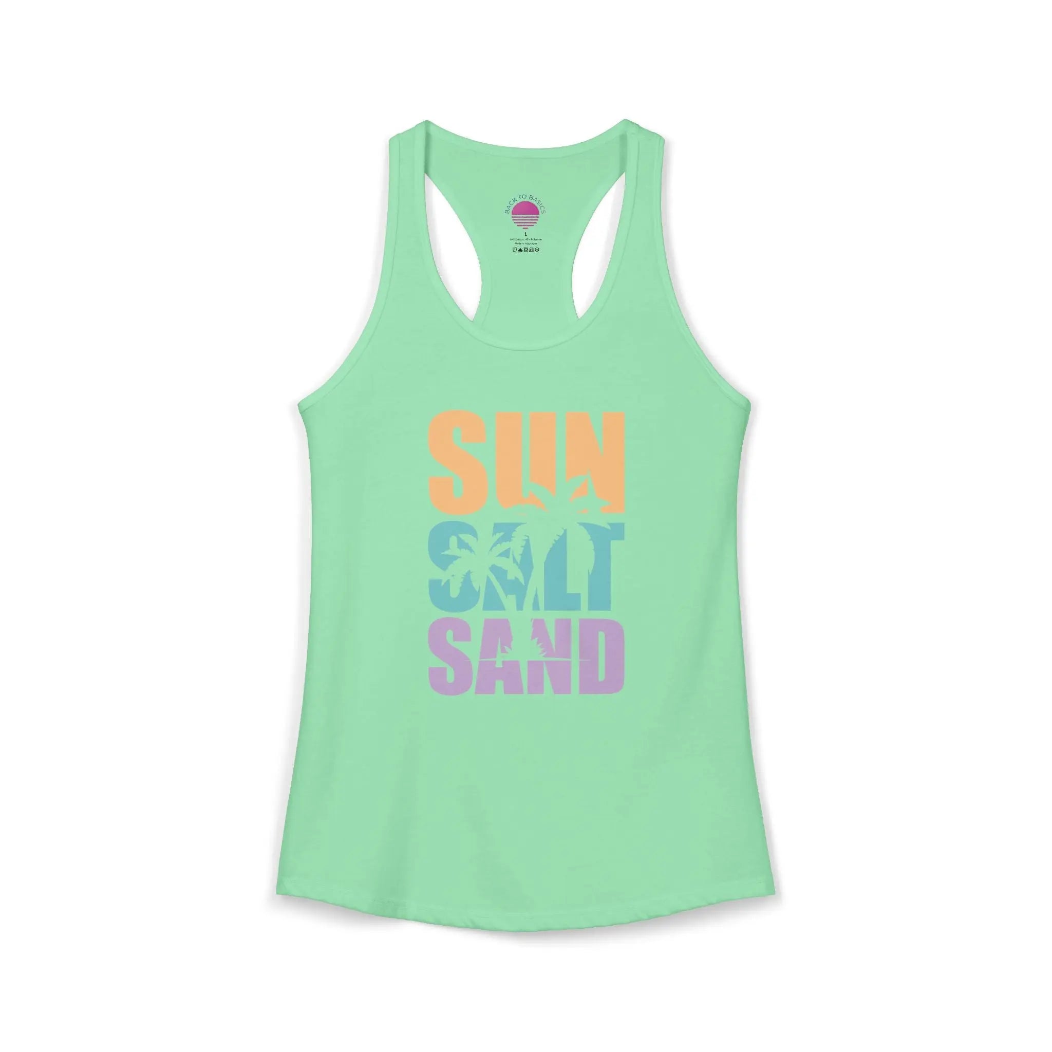 Sun, Salt, and Sand Women's Racerback Tank – Summer Beach Tank Top Printify