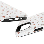 Heart Doodle Shockproof Phone Case — Cute Neutral Tiny Hearts Design Printify