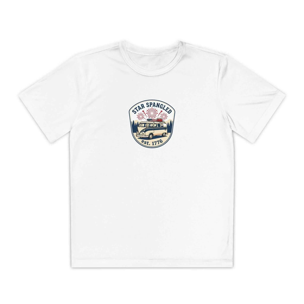 Youth Tee — 'Star Spangled' Classic Camper Graphic