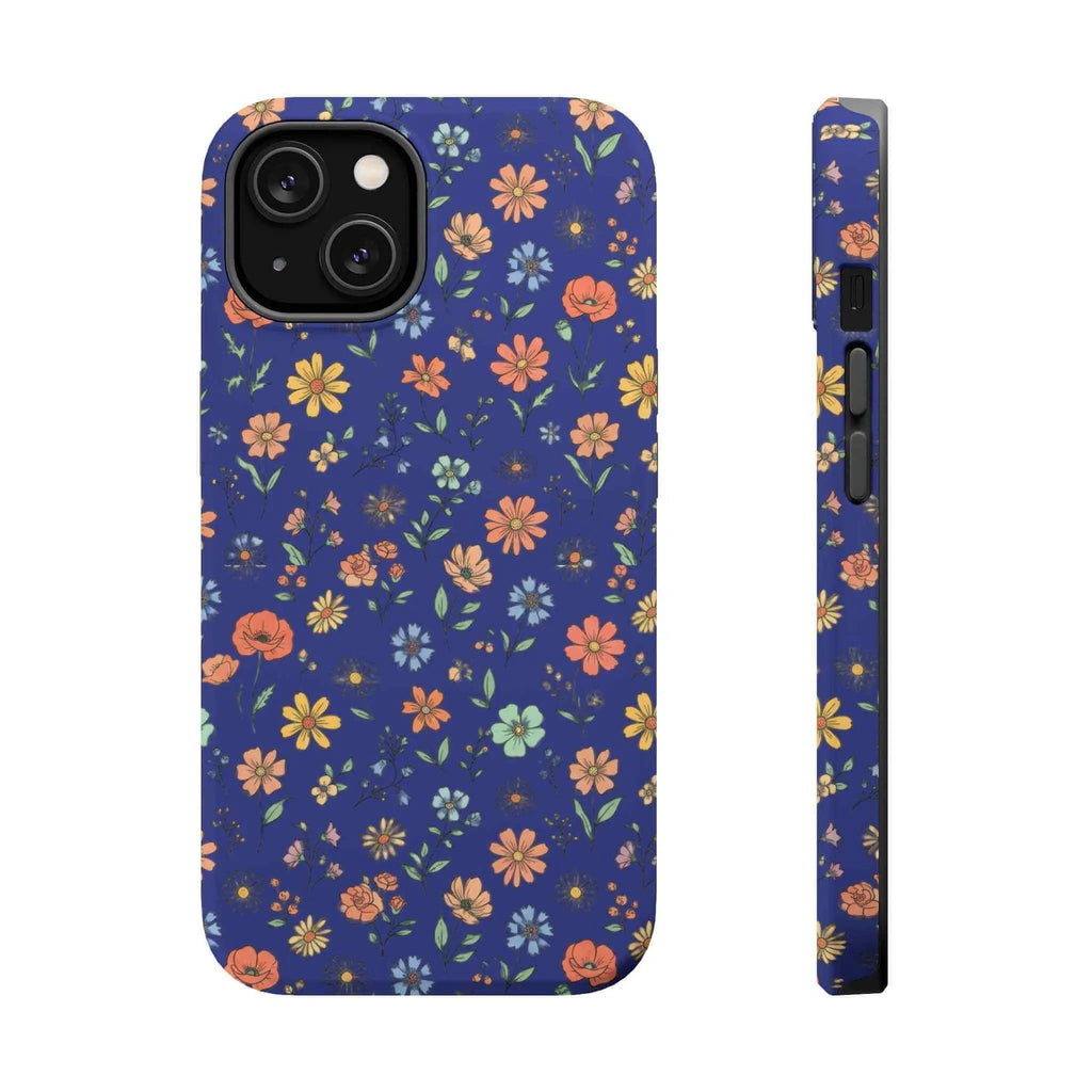 Floral All-Over Seasonal Print Phone Case — Magnetic Impact-Resistant