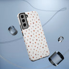 Heart Doodle Shockproof Phone Case — Cute Neutral Tiny Hearts Design Printify