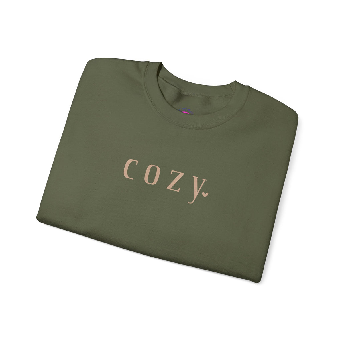 Cozy Crewneck Sweatshirt — Minimal 'COZY.' Soft White Pullover - Back To Basics