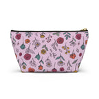 Floral Doodle Accessory Pouch — T‑Bottom Makeup & Travel Organizer Printify