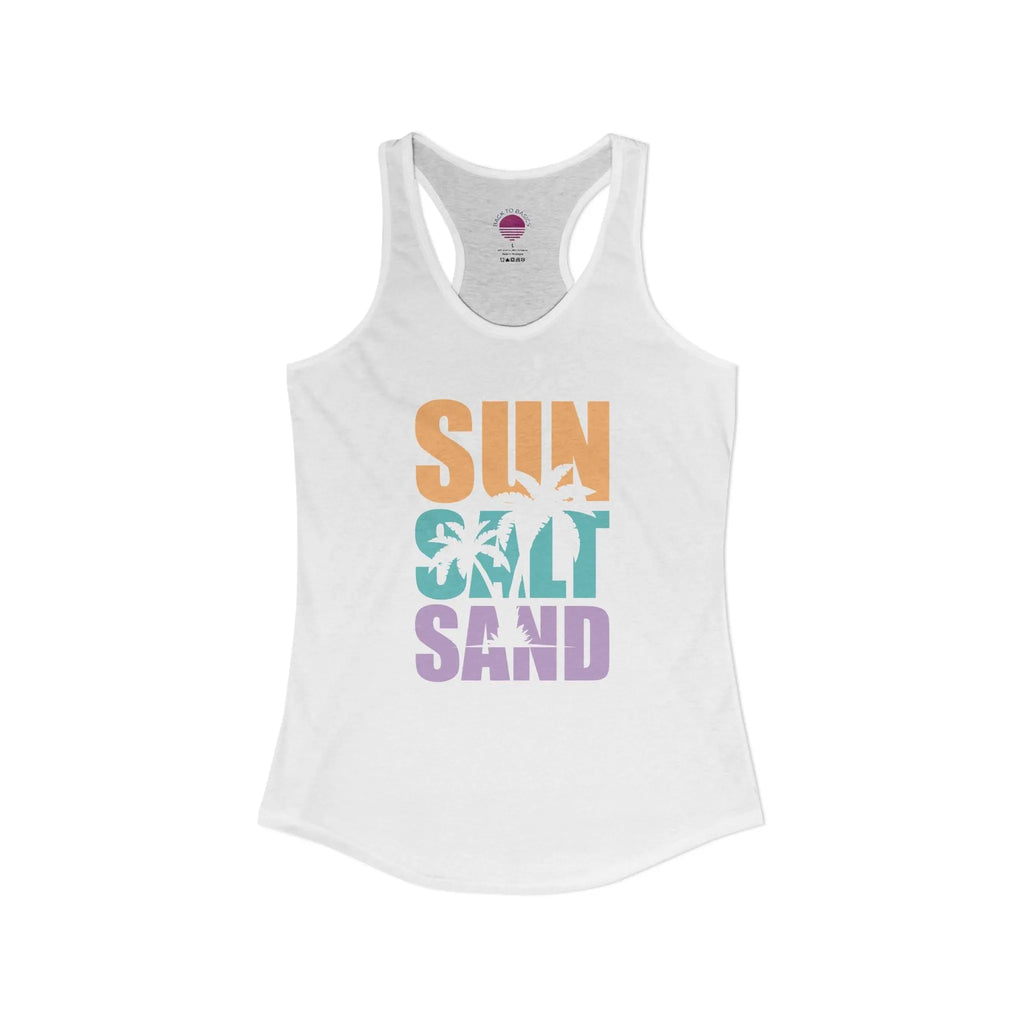 Sun, Salt, and Sand Women's Racerback Tank – Summer Beach Tank Top Printify