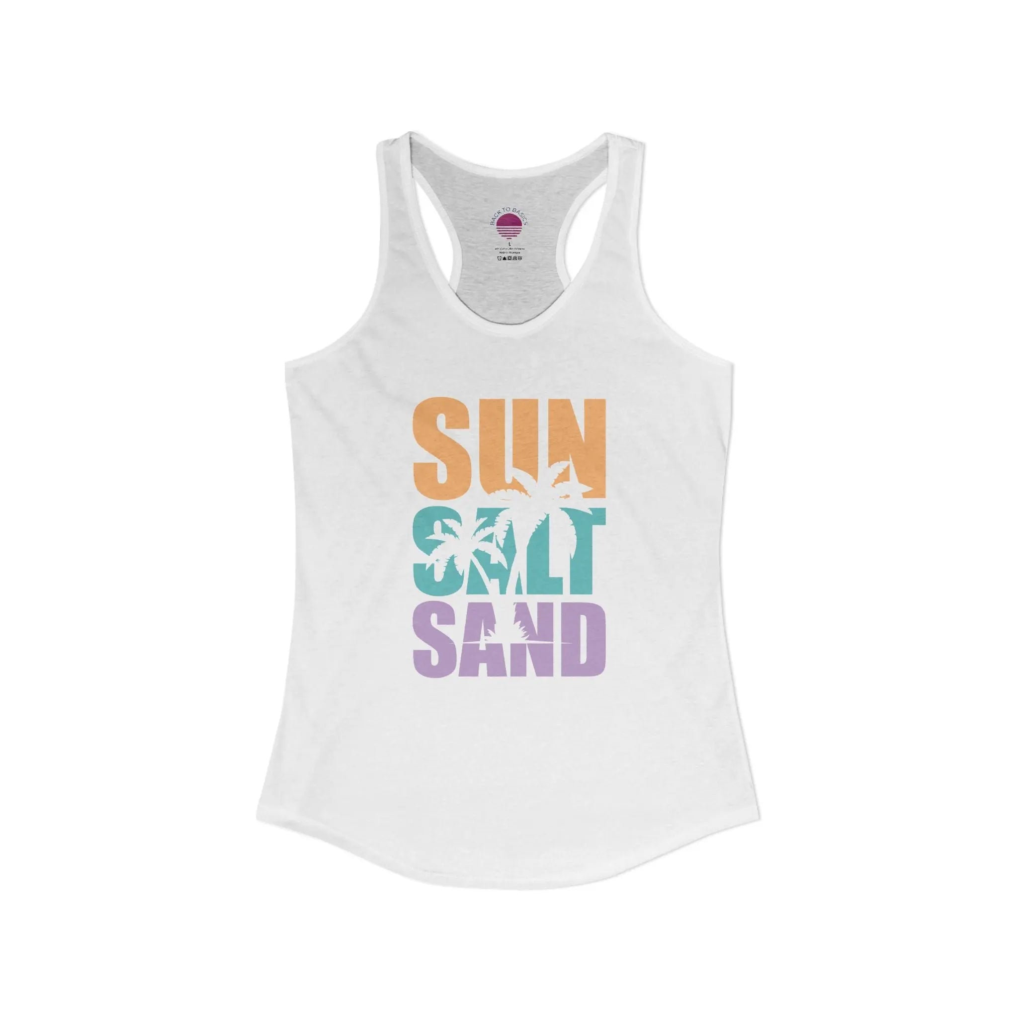 Sun, Salt, and Sand Women's Racerback Tank – Summer Beach Tank Top Printify