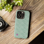 All over print Green pastel whirls iphone case
