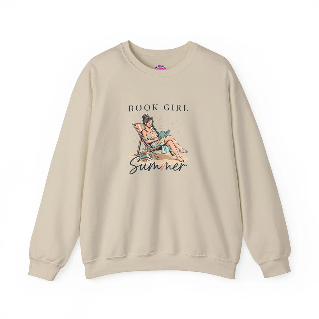 Book Girl Summer Sweatshirt | BookTok, Beach Reads, Bookish Summer Aesthetic Printify