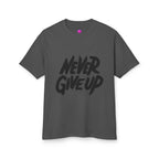 Motivational Unisex Heavyweight Tee - 'Never Give Up' Printify