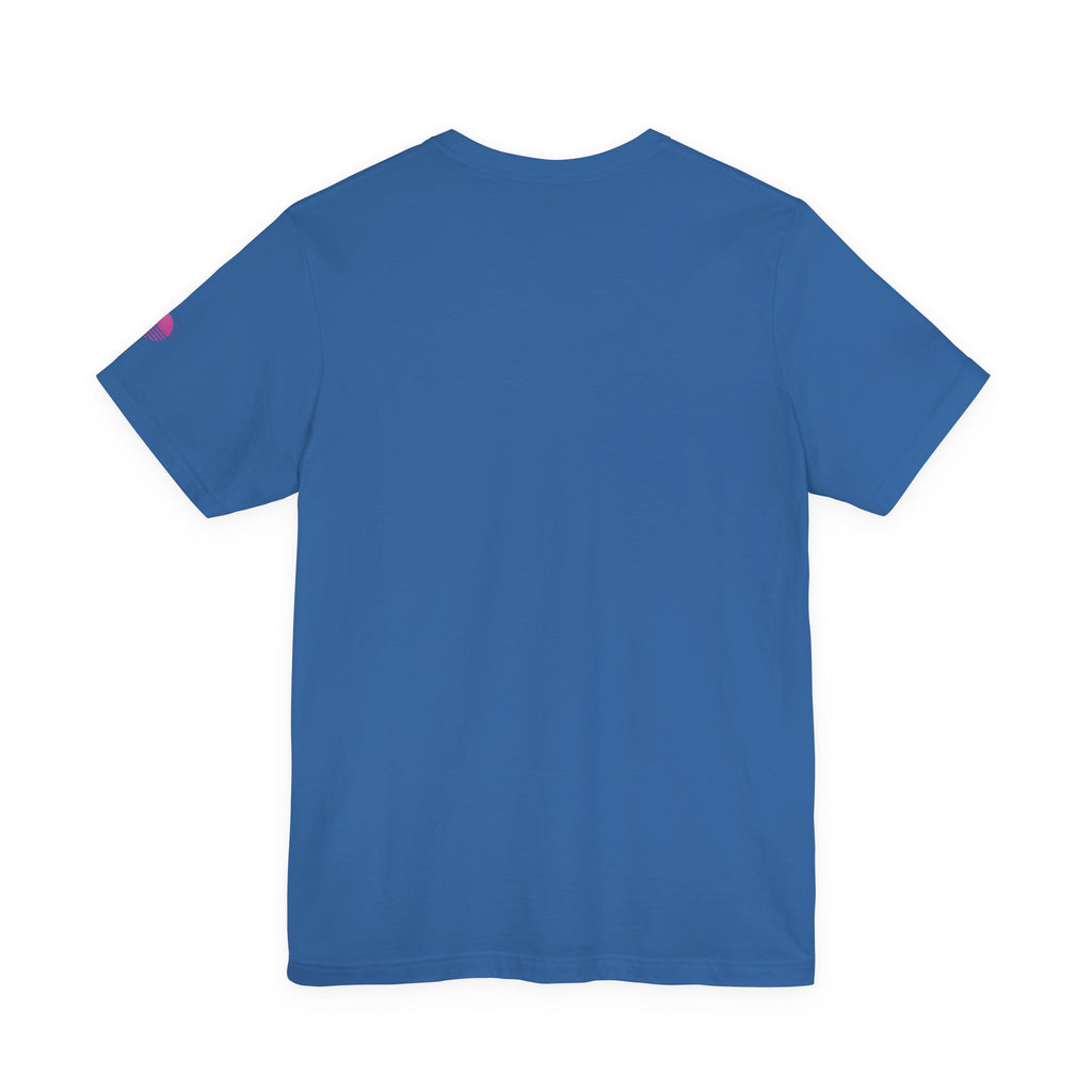 Patriotic Starburst Tee — Red, White & Blue Round Emblem T-Shirt