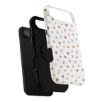 Heart Doodle Shockproof Phone Case — Cute Neutral Tiny Hearts Design Printify