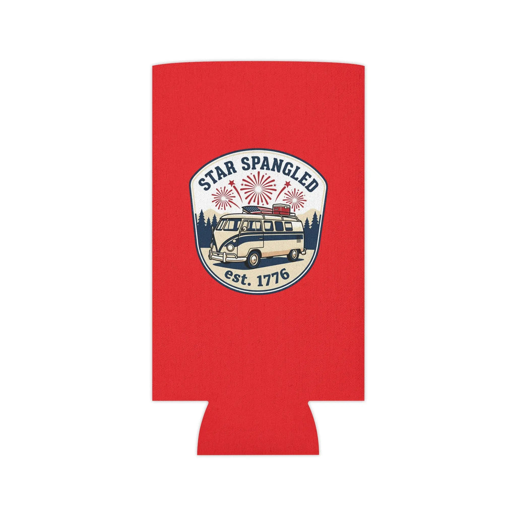 Star Spangled Van Can Koozie — Patriotic 1776 RV Beer Cooler Printify
