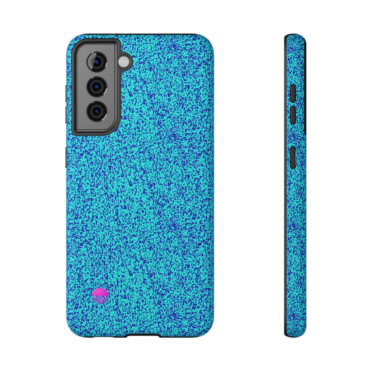 Android aqua blue leopard all over print phone case