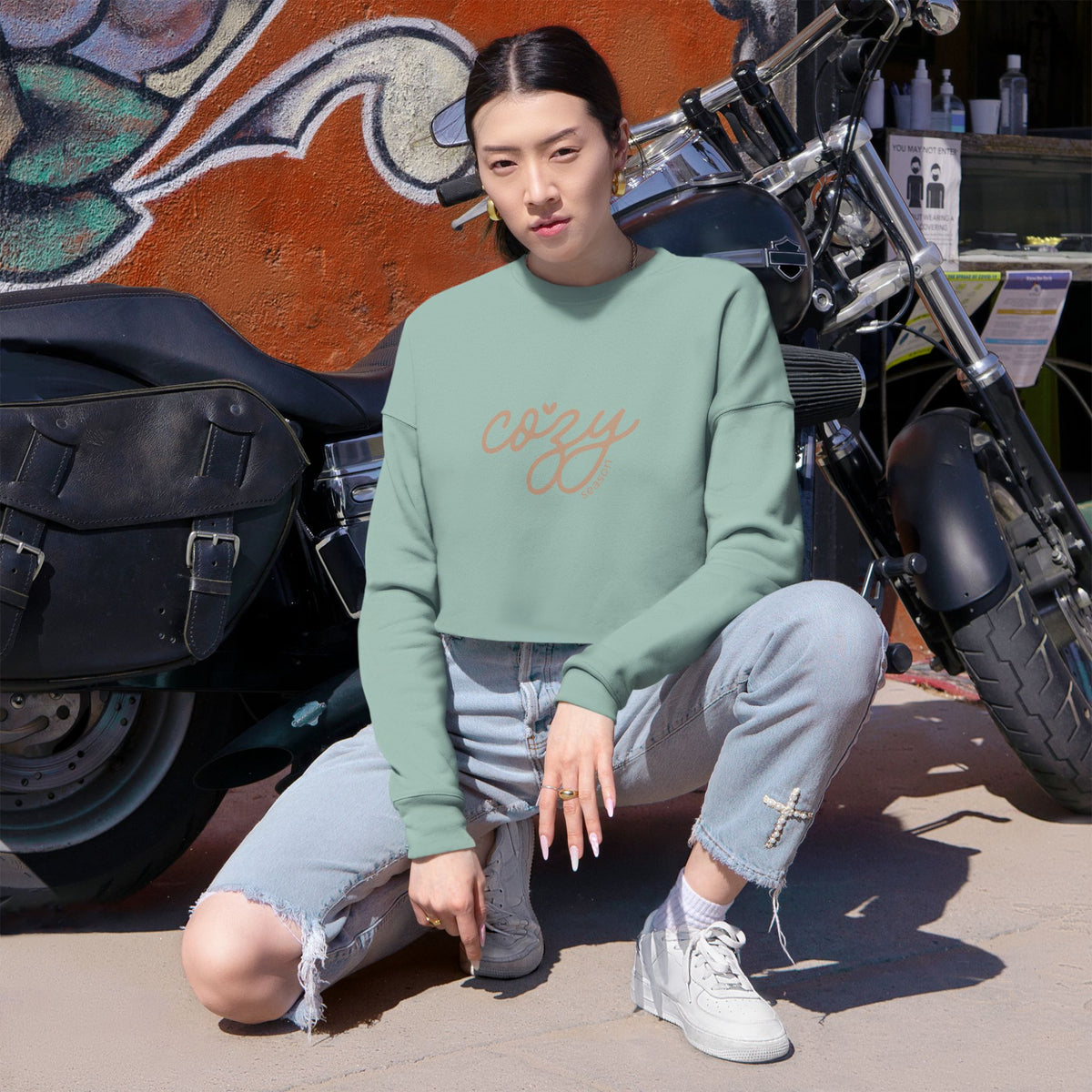 'Cozy Season' Women's Cropped Sweatshirt