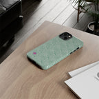 All over print Green pastel whirls iphone case