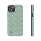 All over print Green pastel whirls iphone case