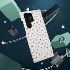 Heart Doodle Shockproof Phone Case — Cute Neutral Tiny Hearts Design Printify