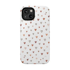 Heart Doodle Shockproof Phone Case — Cute Neutral Tiny Hearts Design Printify