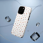 Heart Doodle Shockproof Phone Case — Cute Neutral Tiny Hearts Design Printify