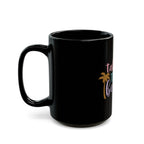 Take Me to the Beach Black Ceramic Mug — Tropical Palm Coffee Cup (11oz/15oz) Printify