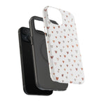 Heart Doodle Shockproof Phone Case — Cute Neutral Tiny Hearts Design Printify
