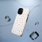 Heart Doodle Shockproof Phone Case — Cute Neutral Tiny Hearts Design Printify