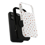Heart Doodle Shockproof Phone Case — Cute Neutral Tiny Hearts Design Printify