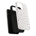 Heart Doodle Shockproof Phone Case — Cute Neutral Tiny Hearts Design Printify