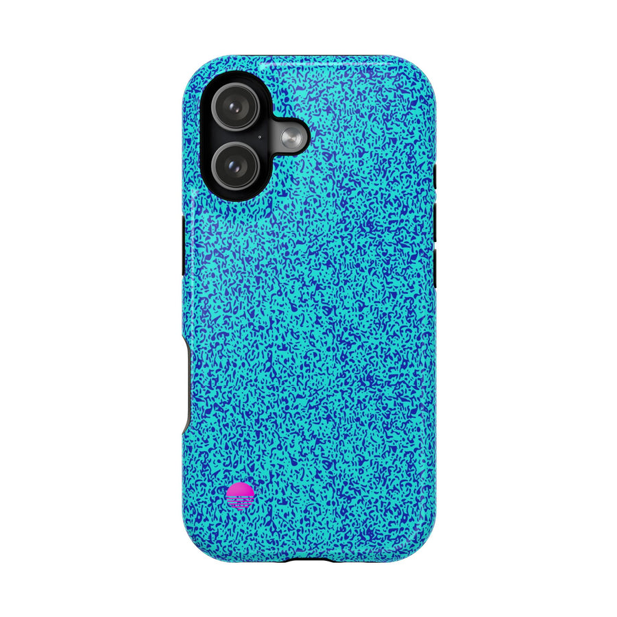 Android aqua blue leopard all over print phone case