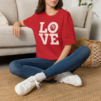 Love Panda T-Shirt — Cute Panda Holding Heart Graphic Tee Printify