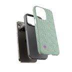 All over print Green pastel whirls iphone case