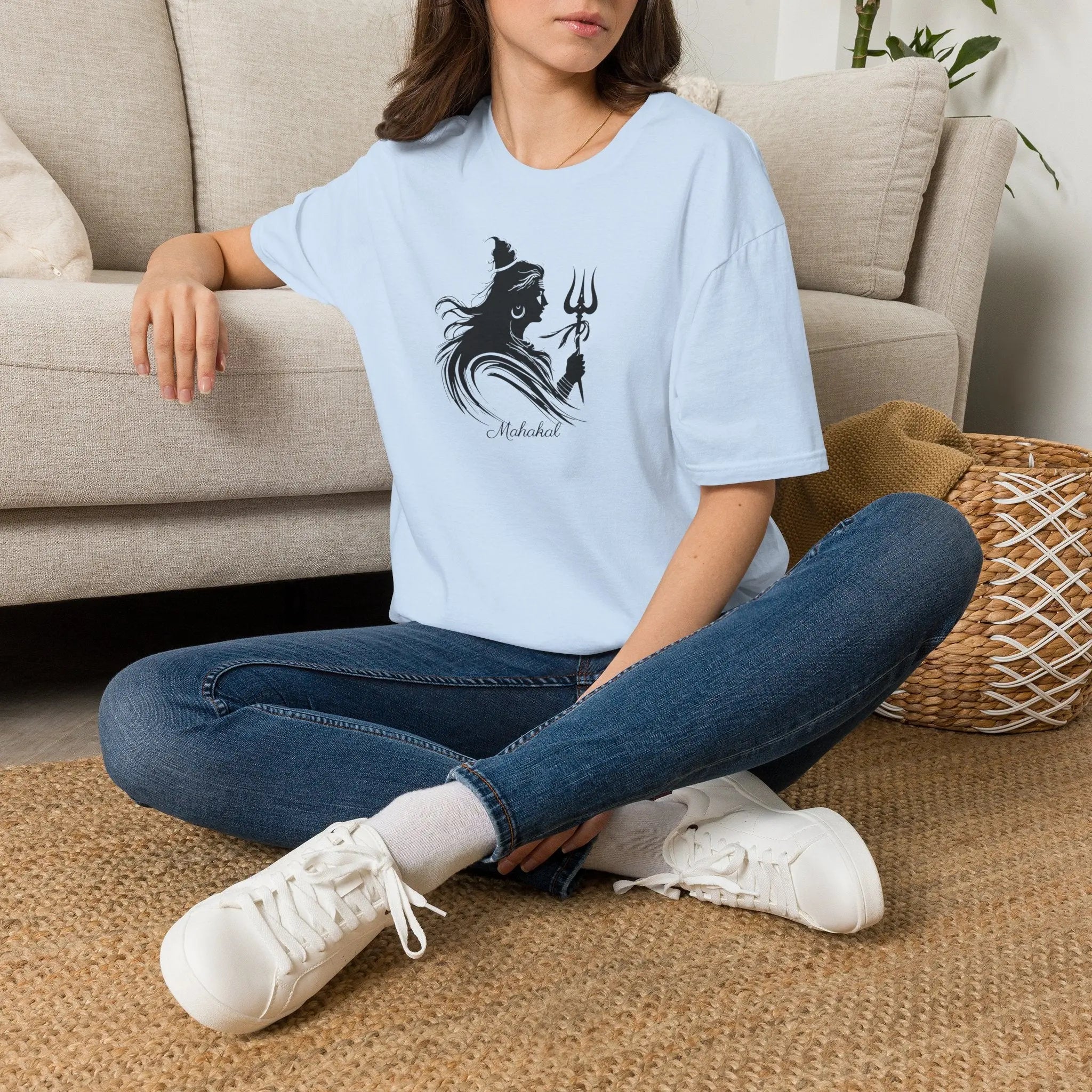 Shiva Trident Tee — Minimal Hindu God Mahadev T-Shirt Printify