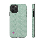 All over print Green pastel whirls iphone case