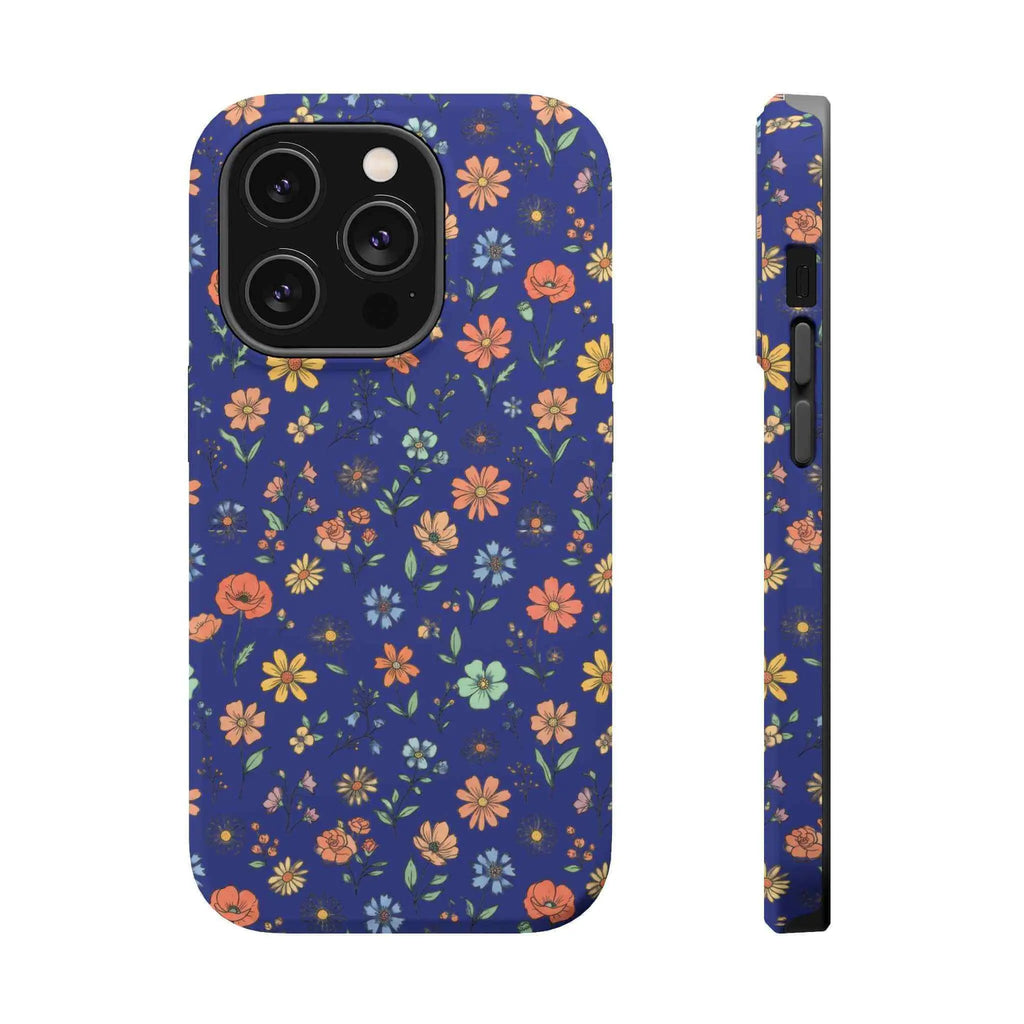 Floral All-Over Seasonal Print Phone Case — Magnetic Impact-Resistant