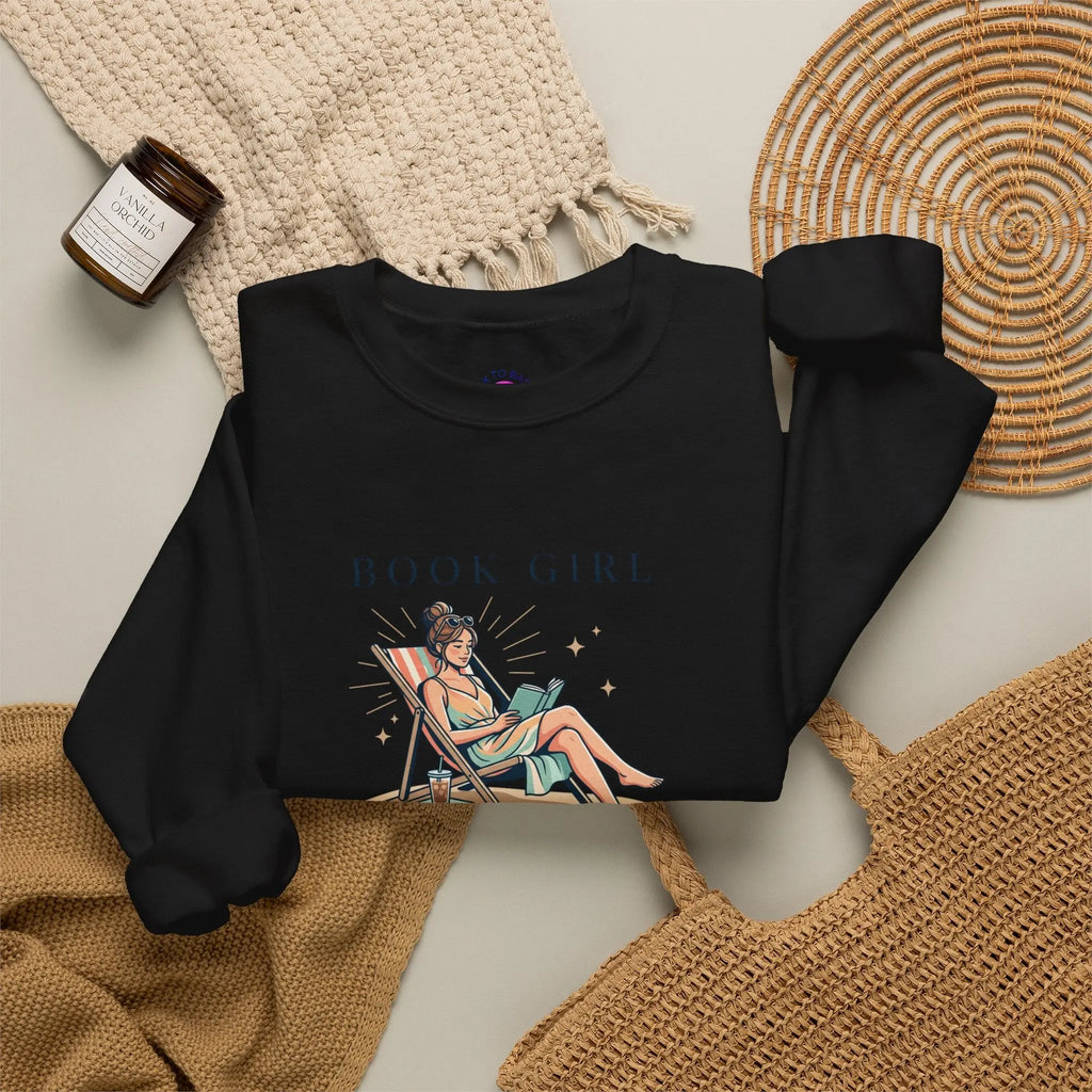 Book Girl Summer Sweatshirt | BookTok, Beach Reads, Bookish Summer Aesthetic Printify