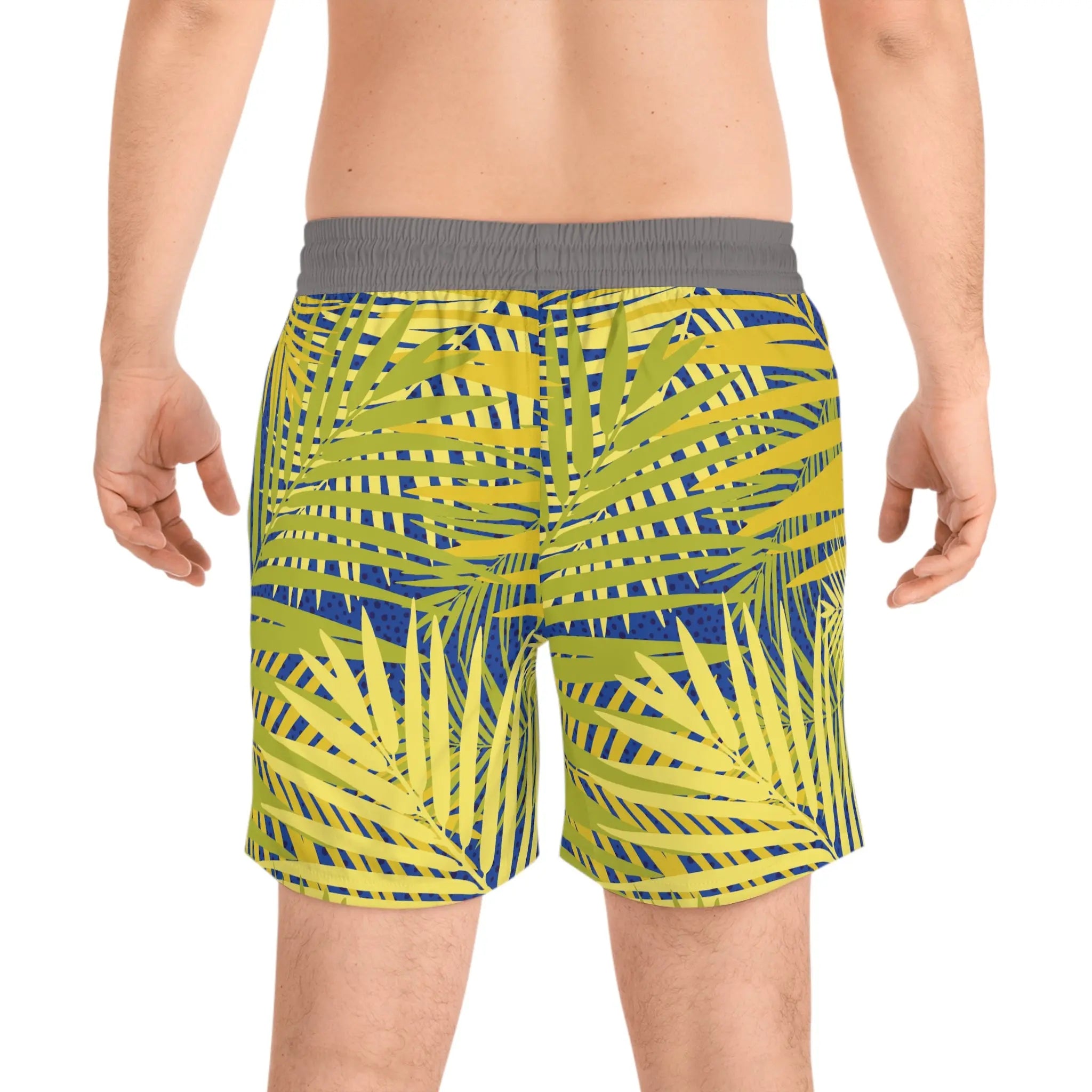 Men's Tropical Swim Shorts — Tropical Vibe Mid-Length Swim Shorts Printify