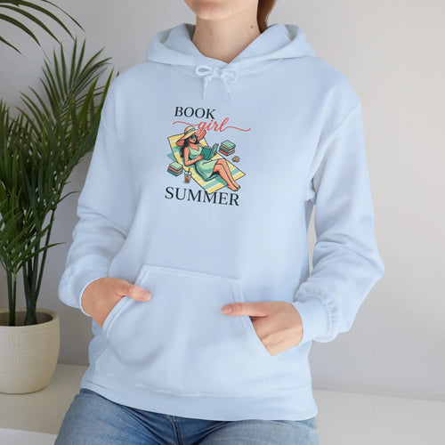 Book Girl Summer Hoodie | BookTok, Reading, Beach Reads, Bookish Summer Aesthetic Printify