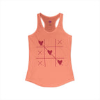 Heart Tic Tac Toe Women’s Racerback Tank — Cute Valentine’s Game Tee Printify