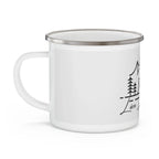 Live Love Camp Enamel Mug — Camping Camper Tent Mountain Coffee Cup Printify