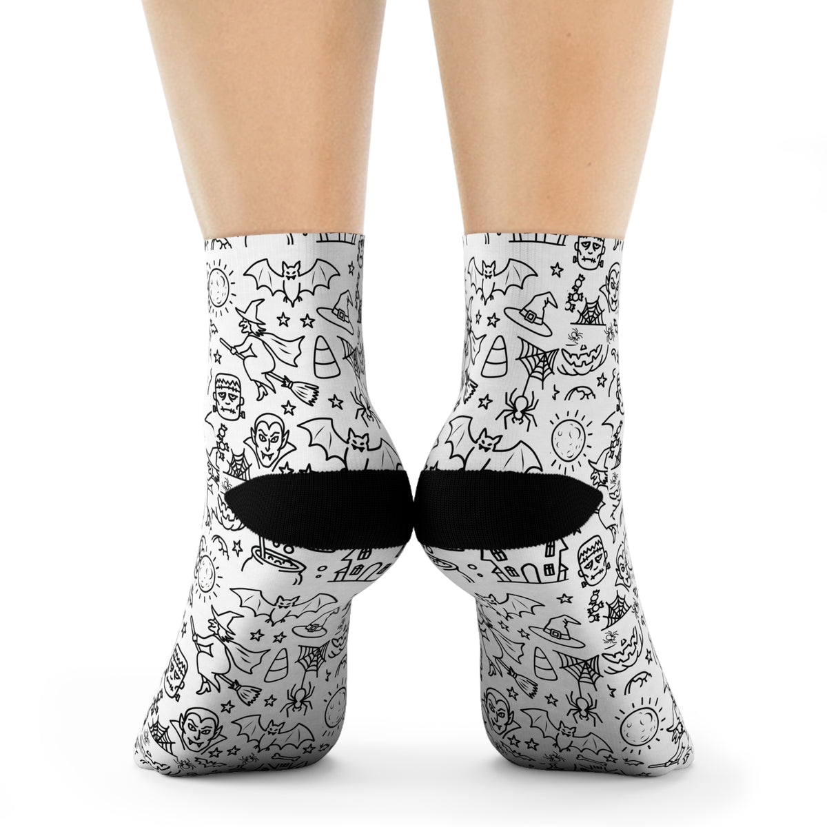 Halloween Doodle Crew Socks