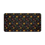 Floral Folk Art Desk Mat — Colorful Wildflower Pattern Mouse Pad